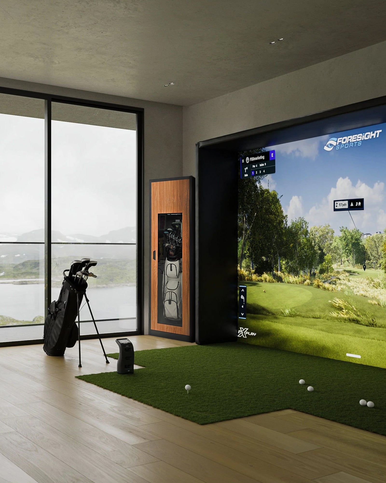 Stylish Home Golf Club Storage